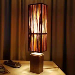 wooden tall lamp