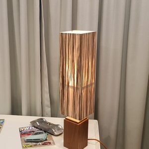 black walnut modern lamp