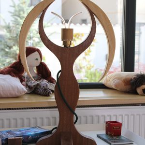 bedside custom wooden lamp