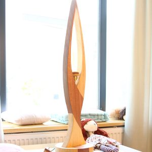 combined wood reading lamp