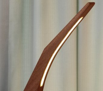 custom made real wood lamp