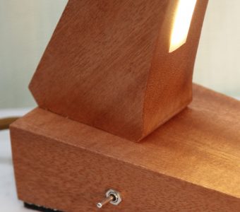 wood led office lamp