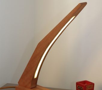 bent meranti custom lamp