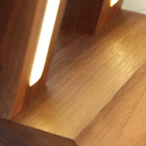 wood led table lamp