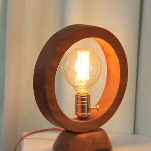 bedside wood custom lamp