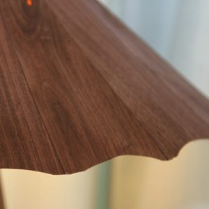 walnut handcrafted lamp