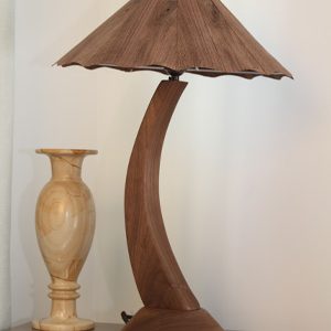 bedside real wood custom lamp