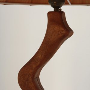 sanded wood shaped lamp