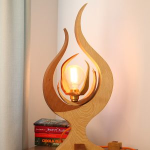 custom made wood reading lamp