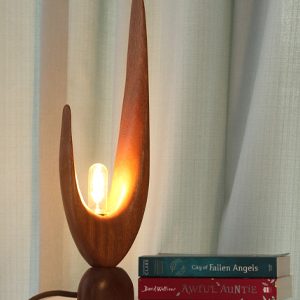 table wood reading lamp