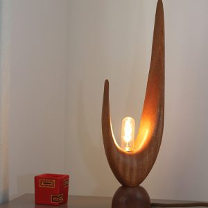 bedside real wood warm light lamp