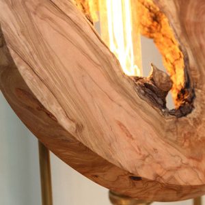 olive wood table lamp