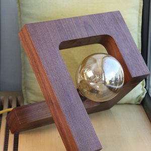 coated wood modern lamp