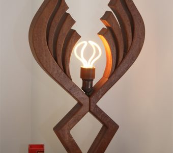 table wood tall lamp