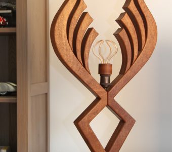 handcrafted real wood custom lamp