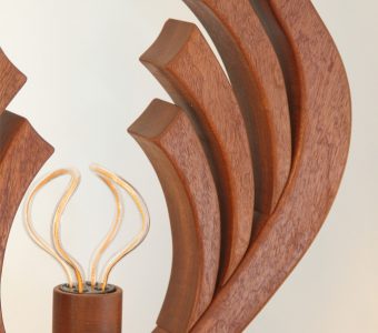 designer wood lamp