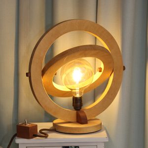 concentric rings bedside handcrafted lamp