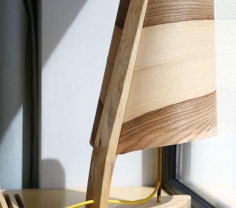 combined wood bedside bedroom lamp