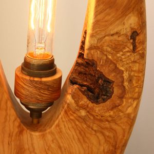 olive sanded lamp